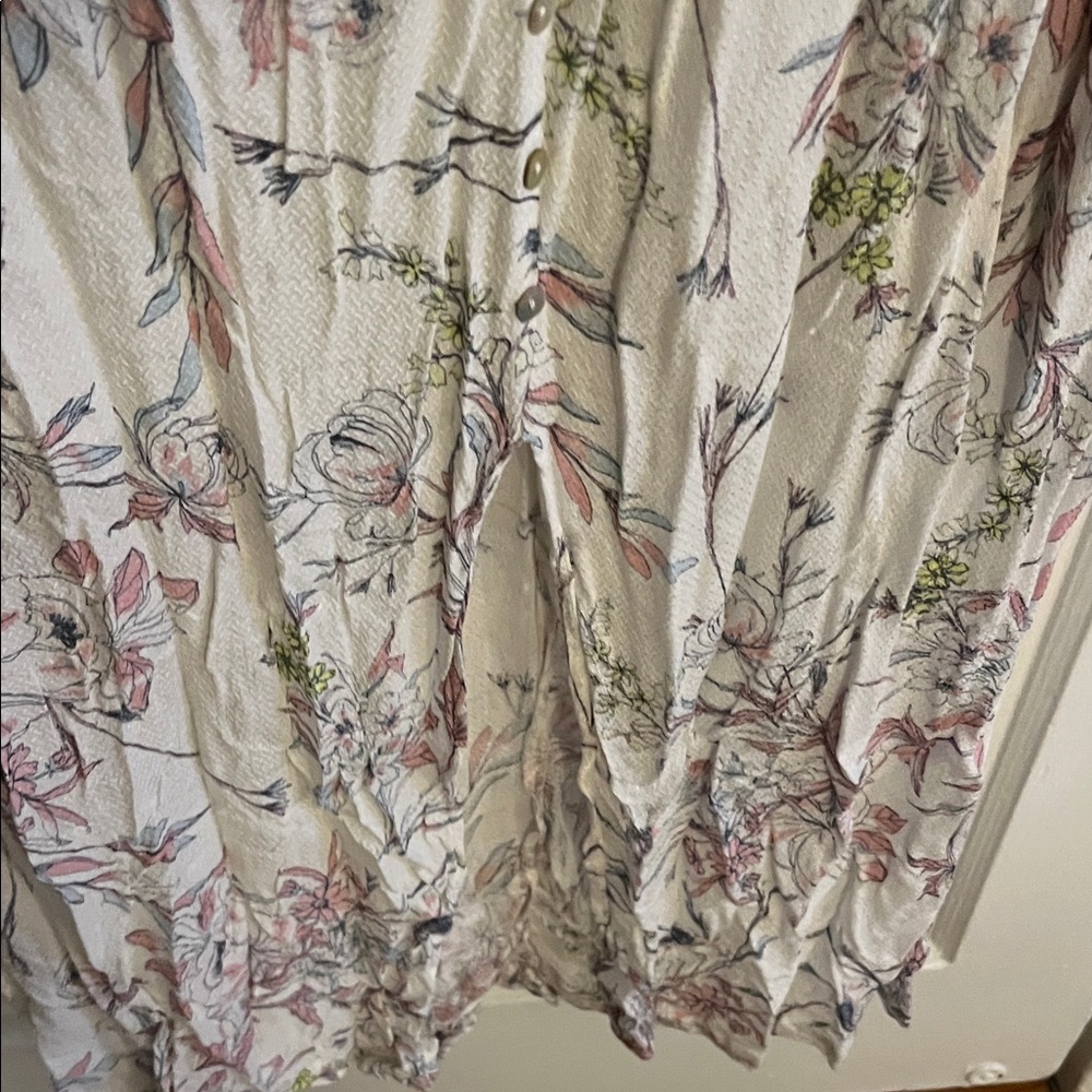 Lovestitch Cream and Pink Floral Maxi Dress - Maternity Dress - Picture 7 of 7